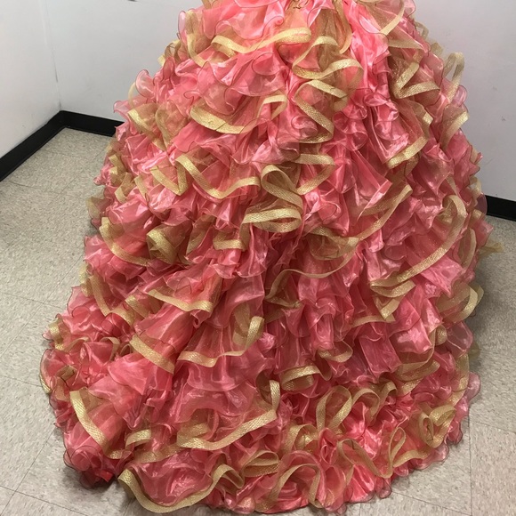 Quinceañera Ruffled Two-Piece Ball Gown - Picture 2 of 6